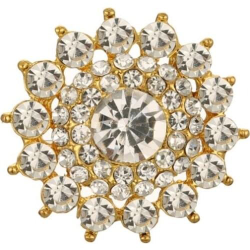 Free shipping rhinestone button gold 27mm sewing Home decoration accessories 10PCS/lot for hair accessary (BTN-5686)