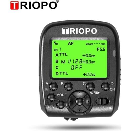 TRIOPO G1 2.4G Wireless Flash Trigger Dual TTL Transmission with LCD Display 16 Channels for Canon Nikon Series Camera Speedlite