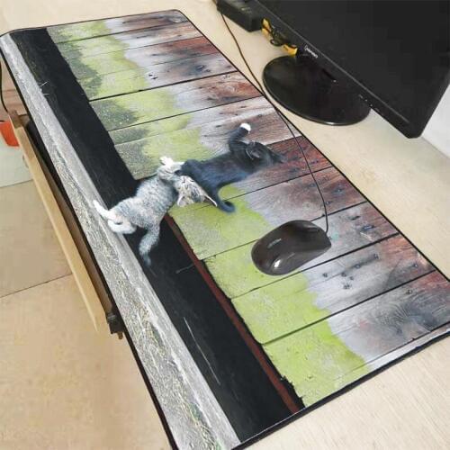 Mairuige Cat Helping Other Cat Cute Animal Large Mouse Pad Anti-slip Rubber PC Computer Gaming Mousepad Desk Mat for LOL Cs Go