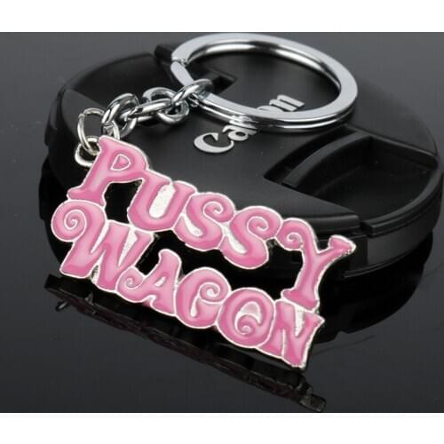 Rock Music Pussy Wagon Keyring Key Chain Kill Bill Uma Thurman Keychain Metal Alloy Key Ring Car Bag Key Holder Chaveiro llavero