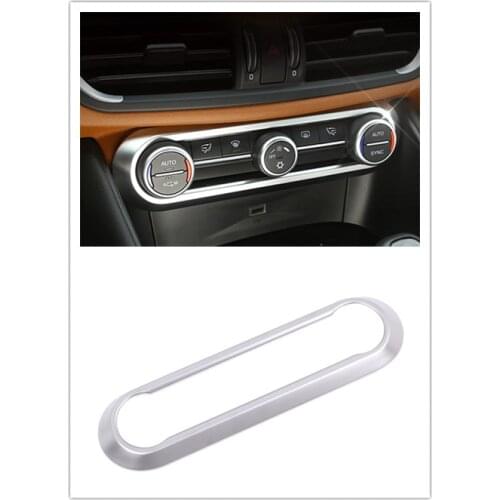 For Alfa Romeo Giulia Stelvio 2017 2018 ABS Matte Interior Air Condition Adjustment Cover Trim 1pcs Car Styling Accessories
