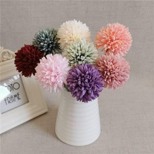 28cm Artificial Chrysanthemum Flower Branch Wedding Birthday Party Christmas Home Garden Decoration DIY Bridal Bouquet Garland