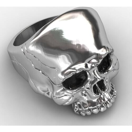 Exaggerated Skull Ring Mens Gothic Personality Punk Ring Fashion Metal Accessories Party Jewelry Size 7-13