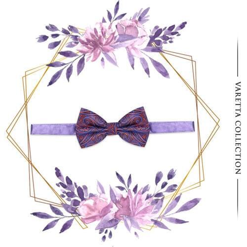 Varetta Male Bow Tie Satin Shiny Fabric Men Bow Tie Colorful Bow Tie Patterned Bow Tie Patterned Green Bow Tie Purple Color Bow Tie Mens Bow Tie 2020 New Fashion Man Bow Tie mens accessory Man Accessory