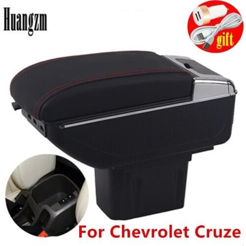 Armrest Box For Chevrolet Cruze Armrest In Car Storage Box For Cruze 2009-2014 PU Leather