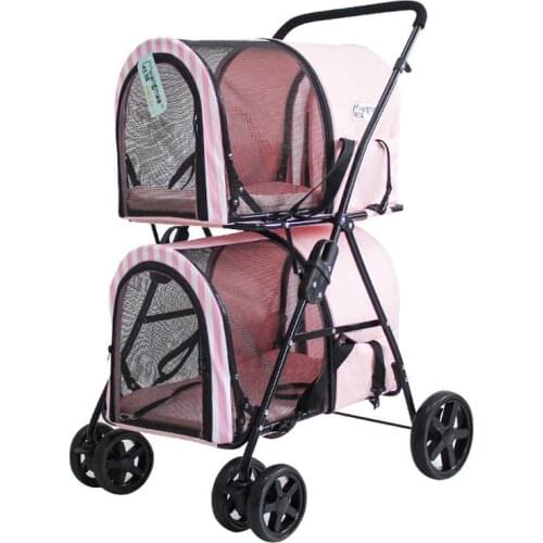 Manufacturers directly for pet trolleys large capacity storage collapsible removable cart rear wheel brake design