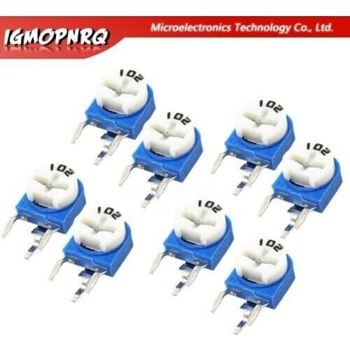 500pcs RM063 RM-063 100 200 500 1K 2K 5K 10K 20K 50K 100K 200K 500K 1M ohm Trimpot Trimmer Potentiometer variable resistor