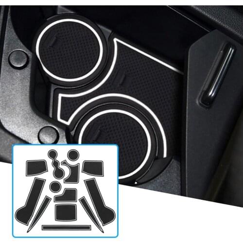 RUIYA For Tiguan MK2 2016 2017 2018/Tarraco 2019 2020 Car Door Groove Mat Anti-slip Slot Pad Auto Interior Organizer Accessories