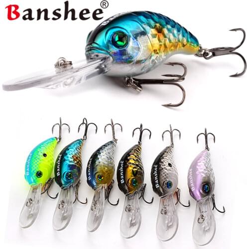 Banshee 50mm 10g Round Bill Crankbaits Bass Fishing Lure Wobbler Fishing Bait Diving Crankbaits Wobbler Lure