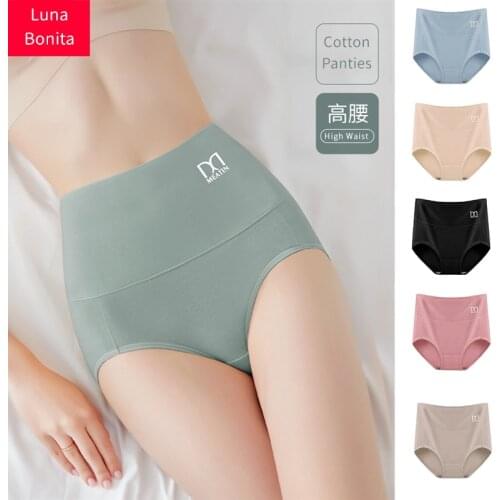 Women Cotton Panties High Waist Cotton Underwear Sexy Female Briefs Breathable Lingeries Tummy Control Underpants Butt Lifting