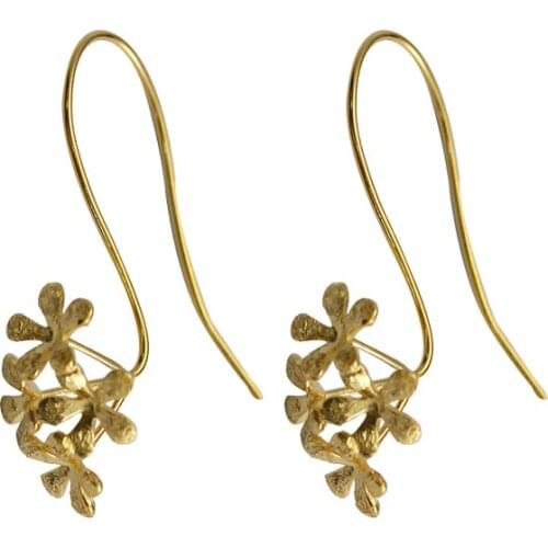 Beadsnice 26989smt17 Sterling Silver Handmade Drop Earrings Findings Flower Earring Hooks For Women Fashion