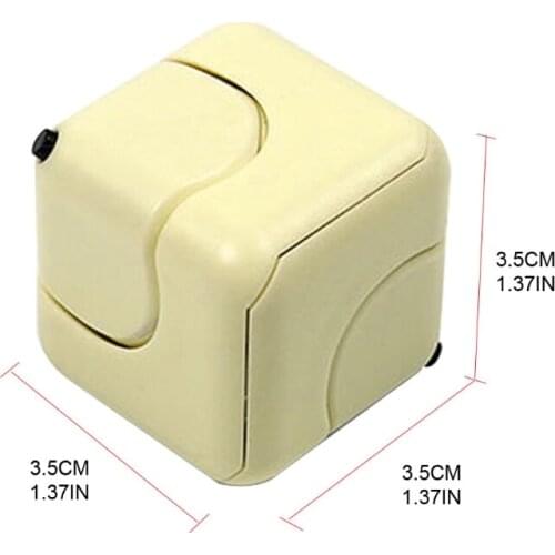 1PC Interactive Fingertip Cube for Kids Portable Anti Anxiety Spinner Practical Joke Miniature Toy Orbiting Ring Spinner