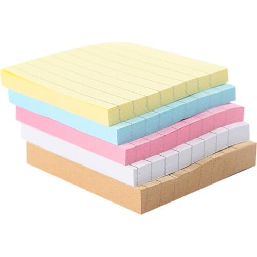 80 pages Cute Kawaii Memo Pad Plaids And Lines Note Sticky Paper Stationery Planner Stickers Notepads Office School Supplies