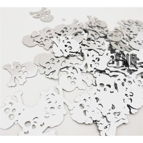 15g20mm Black Pirate Skull Confetti Crossbones Halloween Birthday Wedding Party for kids Sign Mark Table Scatters Decorations 6D