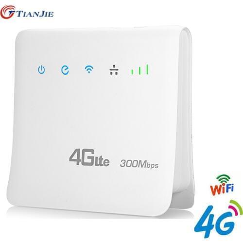 4G LTE CPE Wifi Router FDD TDD Broadband Unlock Mobile Hotspot Wireless Dongle Mifi Gateway with Cat6 300Mbps LAN Port