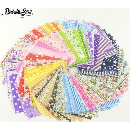 Booksew Africa Fabric Stash Cotton Fabric Charm Packs Patchwork DIY Fabric Tilda No Repeat Tissu Material 10cmx10cm Ankara