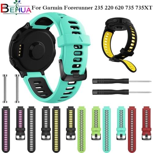 Wristband For Garmin Forerunner 735XT 220 230 235 620 630 735XT Smart Watch Soft Silicone Strap Replacement Watch Band Bracelet