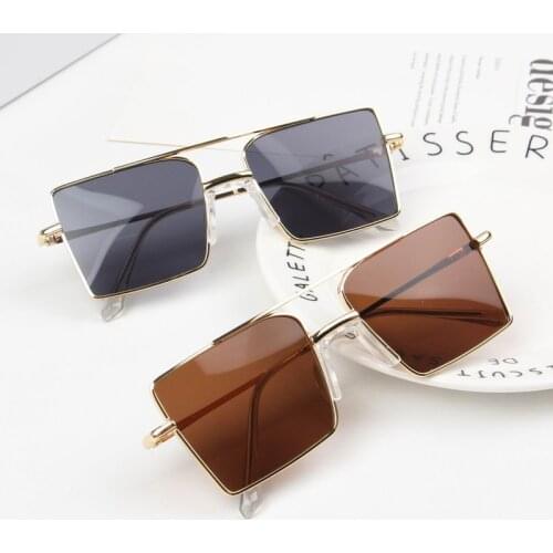 Children Metal Oversize Sunglasses for Boys Girls Vintage Kids Sun Glasses Cool Baby Eyewear Gafas Uv Protect Travel Glasses