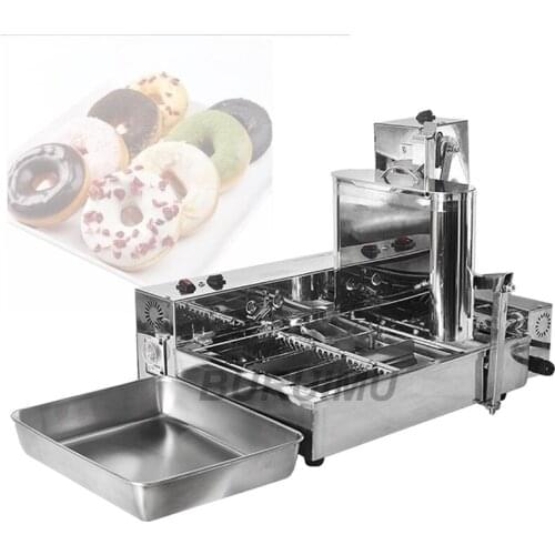 Electric Doughnut Frying Machine 4 Rows Commercial Doughnut Maker Automatic Stainless Steel Doughnut Fryer Manufacturer