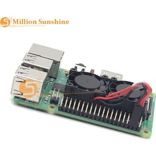 Hot Sale!free shipping Raspberry Pi 3 Model B+(Plus) Dual Fan Cooling System Module with Heatsink for Pi3 B+ / NESPi Case