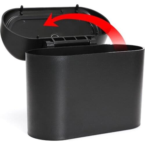 1pc Car Trash Bin Hanging Vehicle Garbage Dust Case Storage Box Trash Cans Auto Interior Accessories Car Supplies Car Trash Cans