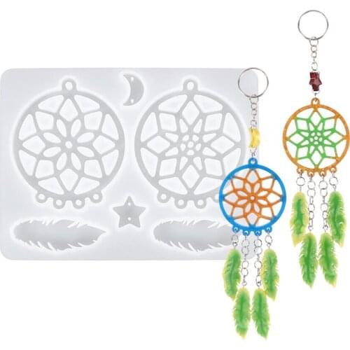 Dreamcatcher Resin Silicone Casting Molds Set For DIY Epoxy Pendant Keychain Jewelry Tools Mould Uv Epoxy Artcraft Making