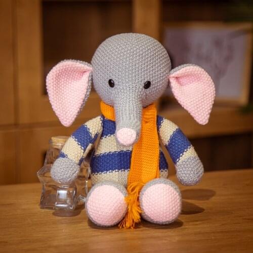 35cm Squishy Elephant Stuffed Doll Plush Piggy Toy Animal Soft Plushie Pig Deer Bear Rabbit Donkey Toy Kids Baby Comforting Gift