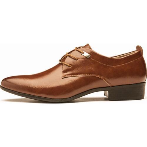 Mazefeng Brand New Men Dress Shoes Formal Shoes Men Handmade Business Shoes Wedding Shoes Big Size Genuine Leather Lace-up Male