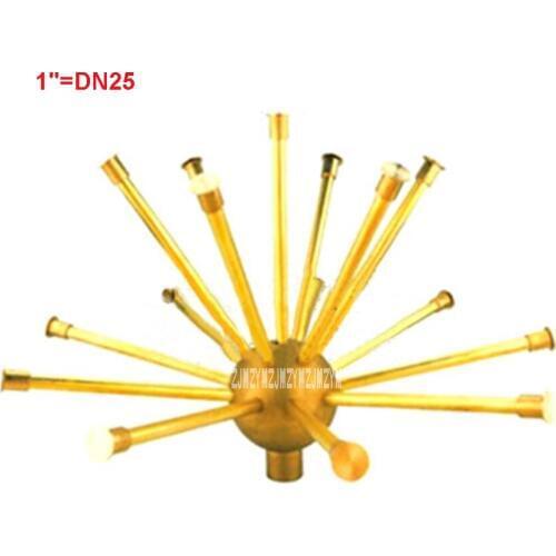 New Hot Brass 1" DN25 Hemisphere Dandelion Brass Fountain Crystal Ball Nozzle Sprayer Head Spray Pond 60-80Kpa Water Spray 1.0m