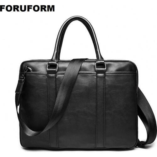 2019 New Arrival Famous Brand Business Men Briefcase Bag PU Leather Laptop Bag Briefcase Male PU Leather Shoulder Bags LI-2169