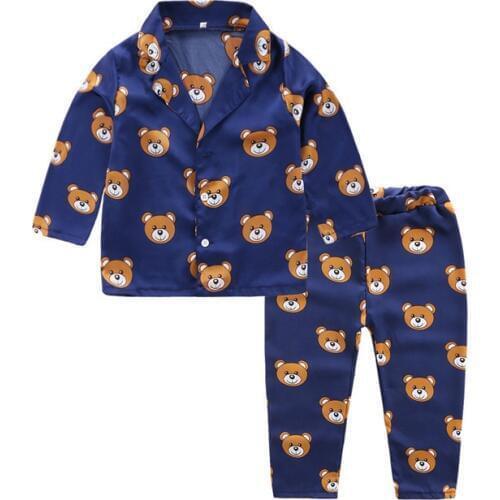 Boys 'pajamas Summer Clothes Childrens Home Clothes Two Sets of Boys' Air Conditioning Thin Boys Suit