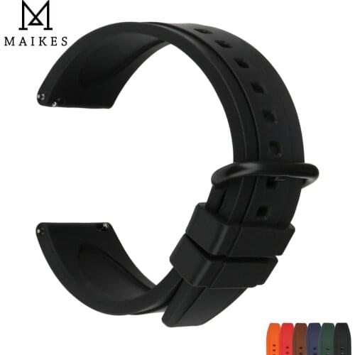 New Design Rubber Watch Band Brown Soft Sport Watchband 20mm 22mm 24mm Diving Waterproof Watch Belt Wrist Strap for Men Women