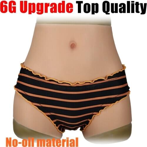 6G Upgrade Silicone Realistic Vagina Panties Shemale Crossdresser Pussy Pants Transgender Artificial Sex Fake Underwear Lift Hip