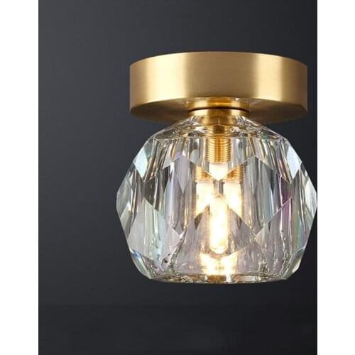 Nordic Light Luxury Crystal Aisle Light Porch Light Simple Led Ceiling Light Balcony Cloakroom Corridor Lighting