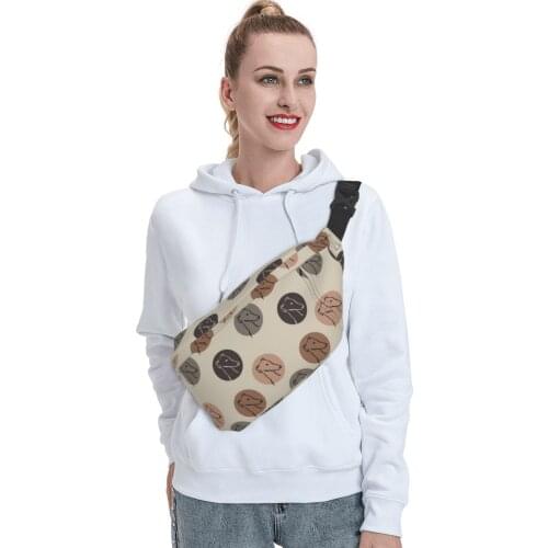 NOISYDESIGNS Men Waist Bag Pack Purse Casual Large Phone Pouch Greyhound Print Womens Canvas Travel Fanny Banana Bag