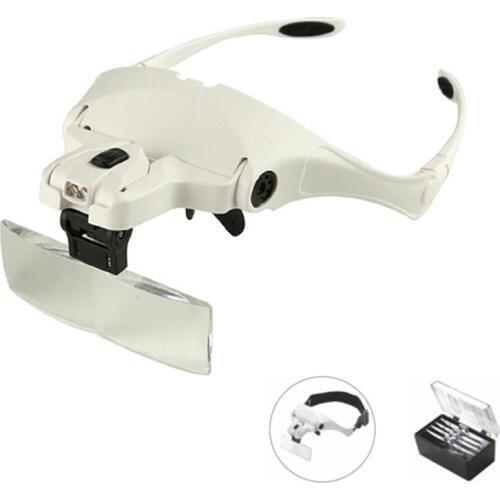 Eyebrow/Lip Permanent makeup tattoo Magnifier Eyelash Extension Loupe 1.0X 1.5X 2.0X 2.5X 3.5X 5Lens Adjustable Magnifying Glass