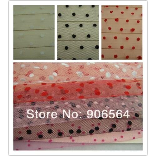 Dot Flocking Mesh Birdcage Veils For Fascinators Bridal Hair Accessories Millinery Hats Veils Child Handwork Material 1Meter/Lot