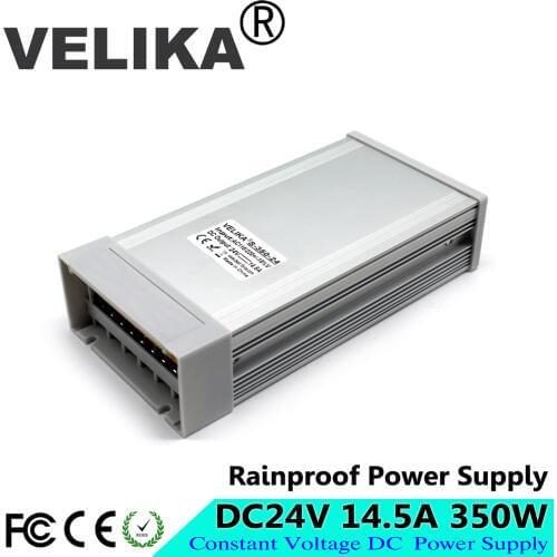 High Quality DC24V 14.5A 350W Rainproof Power Supply Switching Driver 110v 220V AC DC 24V SMPS For LED Strip Modules lighting