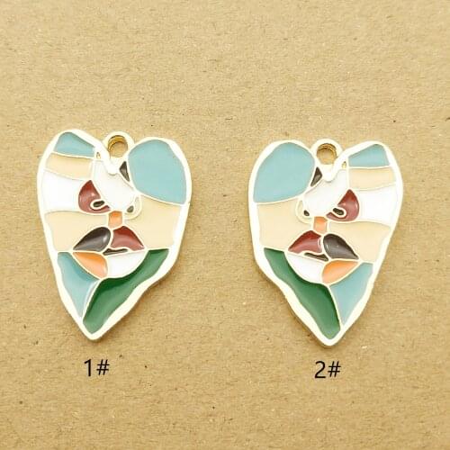 10pcs 16x23mm enamel human face charm for jewelry making and crafting earring pendant bracelet necklace charm