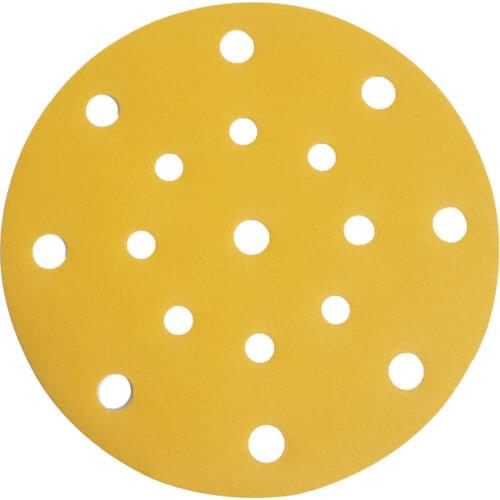 10pcs 150mm Sandpaper Round Shape Sanding Discs Hook Loop Sanding Paper Buffing Sheet Sandpaper 17 Hole Sander Polishing Pad