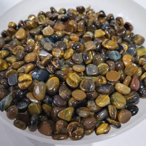 100g Natural Yellow Tigers eye Gravel Ore Specimens Polished Gemstones Garden Aquarium Decoration Gifts