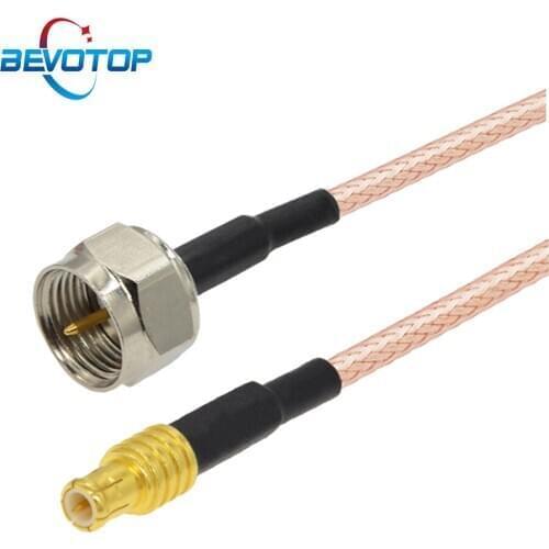 100PCS/LOT F Male to MCX Male Plug Adapter RF Coaxial RG316 Pigtail F to MCX Extension Cable for TV Set-top Box DIY Jumper Cord