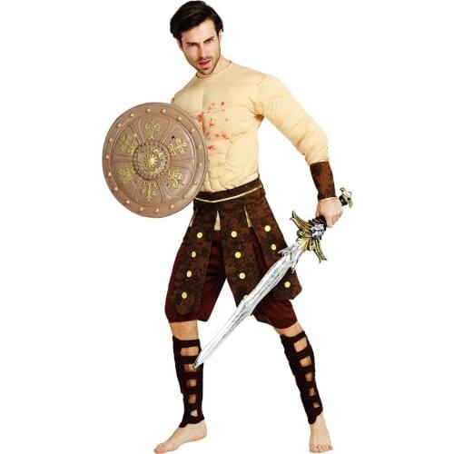 2021 Halloween Costumes For Men Adults Medival Ancient Rome Spartan Warrior Cosplay Julius Caesar Clothing Shield