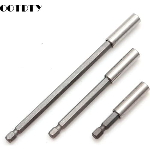 3Pc 1/4 Hex Quick Release Magnetic Screwdriver 60/100/150mm Extension Bit Holder