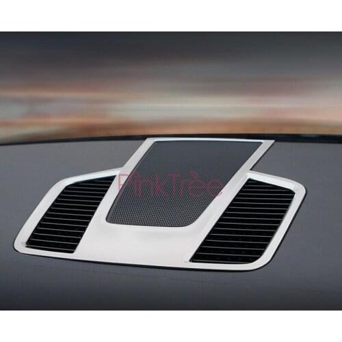 ABS Plastic Chrome Dashboard AC Outlet Vent Cover Trim For Porsche Cayenne 2018 2019 Car Styling Accessories