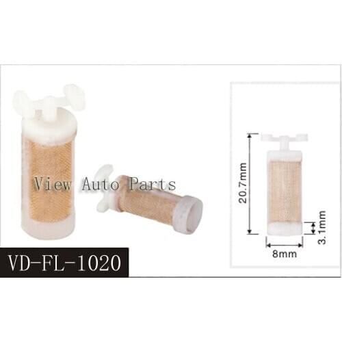 Free shipping 100pcs Wholesale top feed mpi Fuel injector filter for gasoline auto parts Size 20.7*8*3.1mm VD-FL-1020