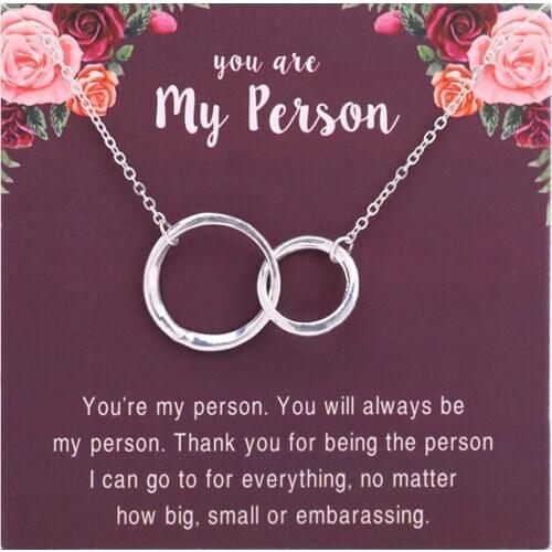You are My Person Love Chain Necklaces Women Men Unisex Jewelry Best Friends Friendship Christmas Gift Drop Shipping
