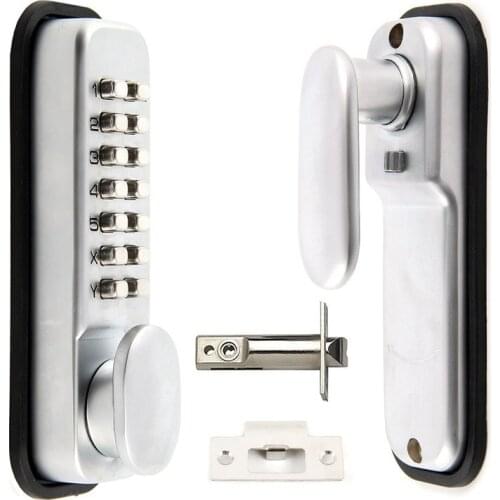 Digital Push Button Door Lock Key Pad Code Combination Access Mechanical Keyless