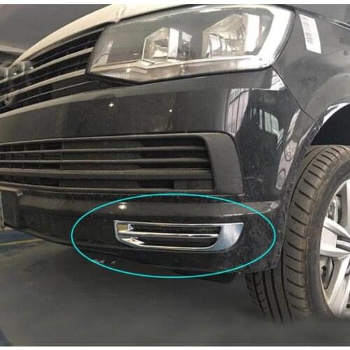 For Volkswagen VW Transporter T6 Caravelle 2017 2018 2019 Chrome Front Reflector Fog Light Cover Trim Foglight Bumper Molding