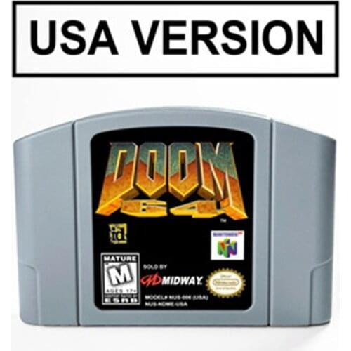 Doom 64 For 64 Bit Game Cartridge USA Version NTSC Format